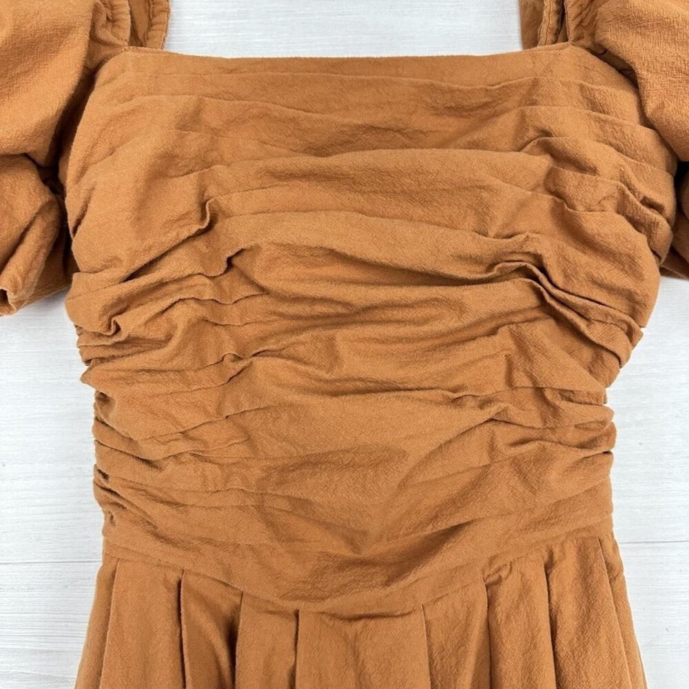 Free People Midi Dress Small Aint She A Beaut Orange